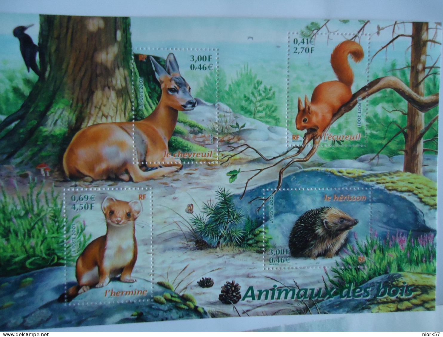 FRANCE   MNH   STAMPS    SHEET ANIMALS 2001 - Sonstige & Ohne Zuordnung