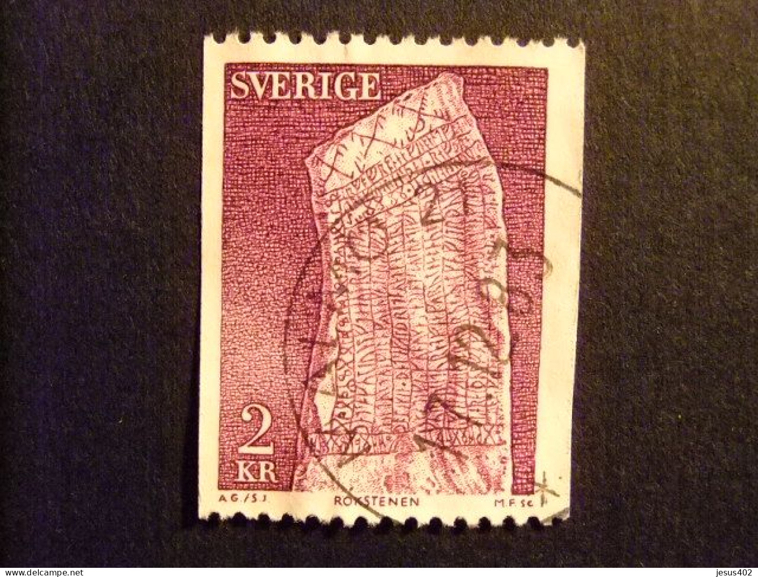 90 SUECIA SUEDE 1975 / PIEDRA RÚNICA DE RÖK / YVERT 883 FU - Oblitérés