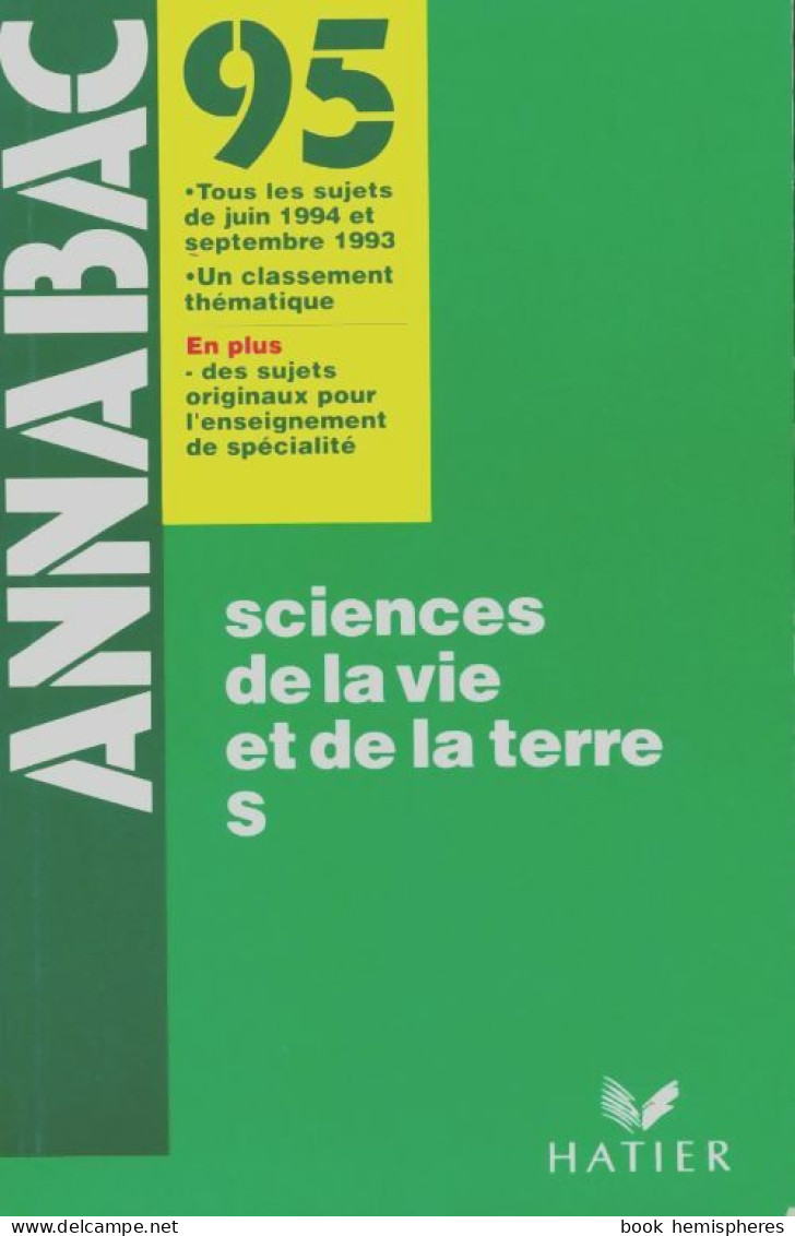Sciences De La Vie Et De La Terre : Terminale S 1995 (1994) De Inconnu - 12-18 Anni