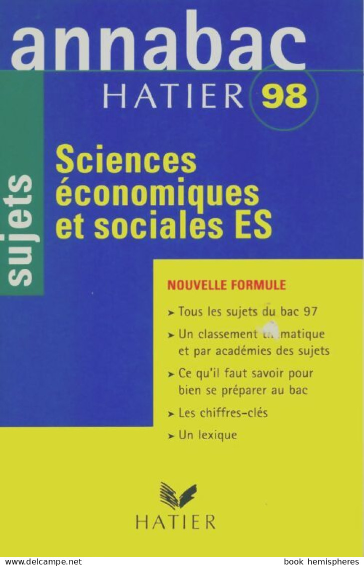 Sciences économiques Et Sociales (1998) De Collectif - 12-18 Años