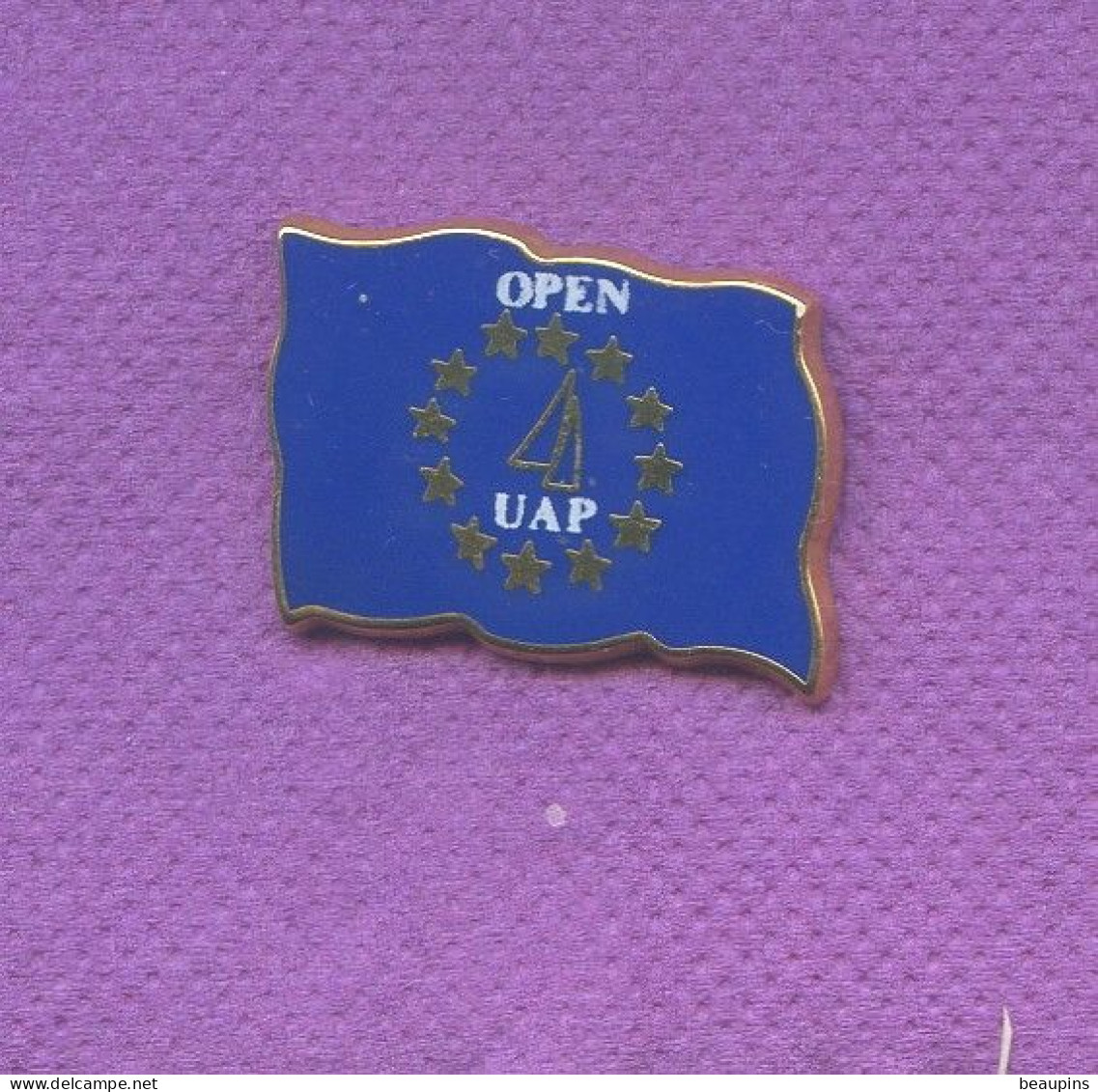 Rare Pins Voile Open Assurance Uap Drapeau Europe Zamac Starpins L399 - Segeln