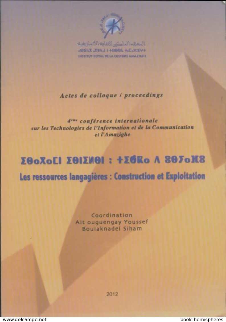 Les Ressources Langagières : Construction Et Exploitation (2012) De Collectif - Informatica