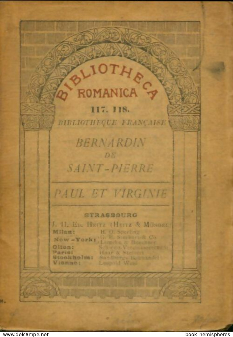 Paul Et Virginie (0) De Bernardin De Saint-Pierre - Otros Clásicos