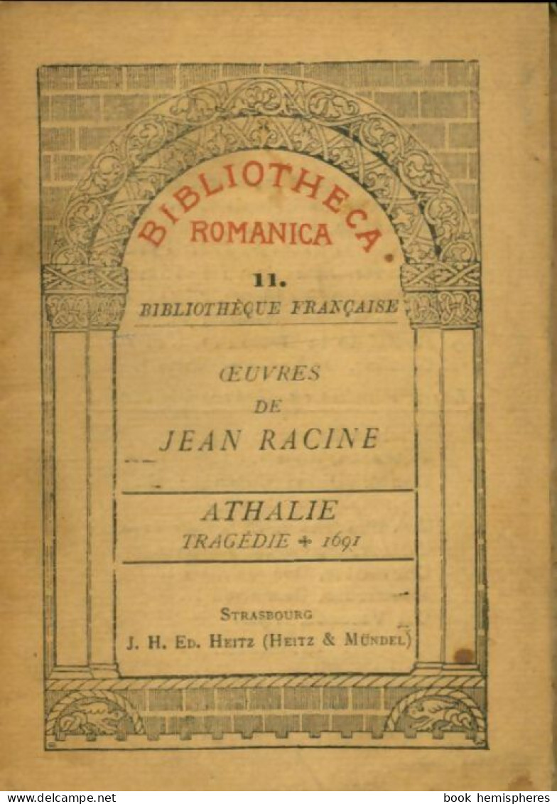 Athalie (0) De Racine - Altri & Non Classificati