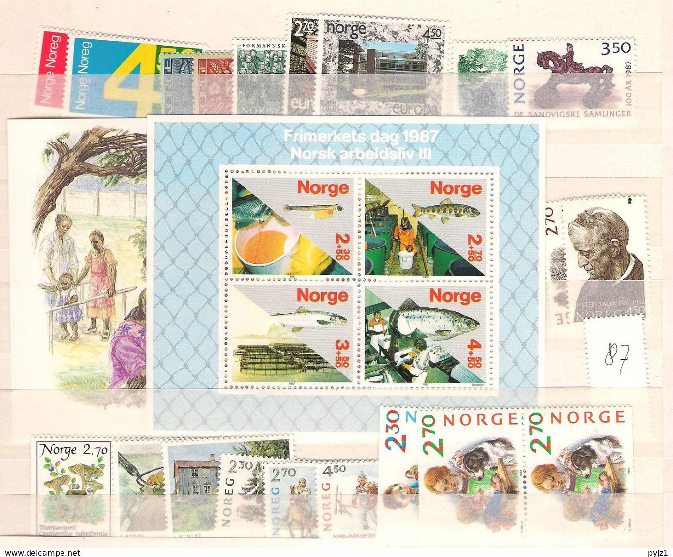 1987 MNH Norway Year Collection According To Michel System - Années Complètes