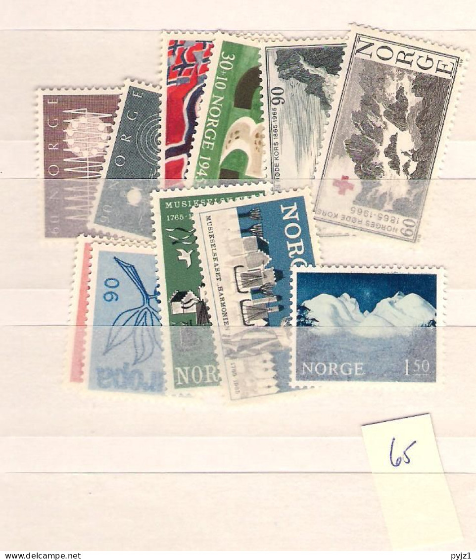 1965 MNH Norwegen, Year Complete According To Michel  Postfris** - Volledig Jaar