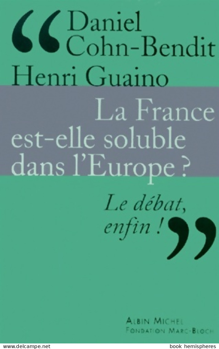 La France Est Elle Soluble Dans L'Europe (1999) De Daniel Cohn-Bendit - Politique