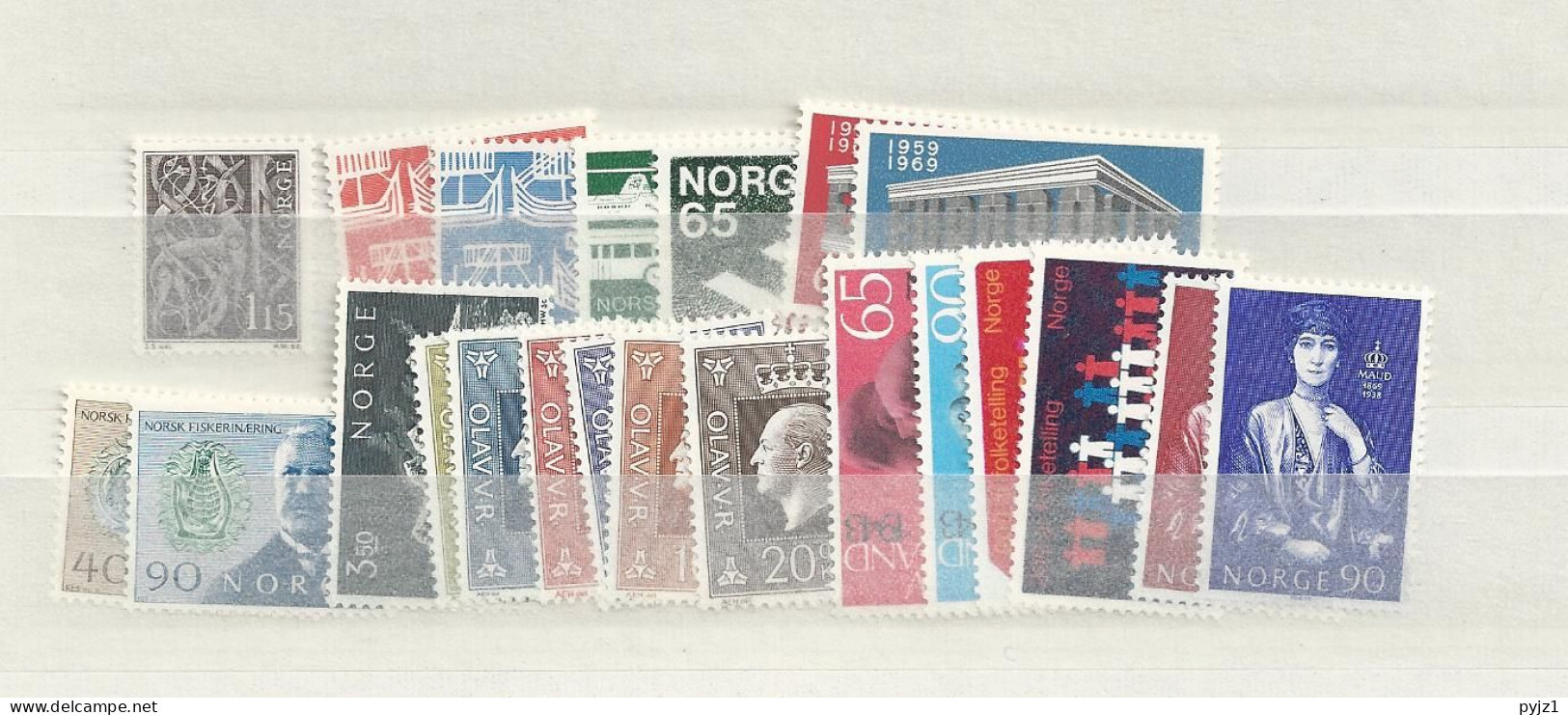 1969 MNH Norwegen, Year Complete According To Michel  Postfris** - Full Years