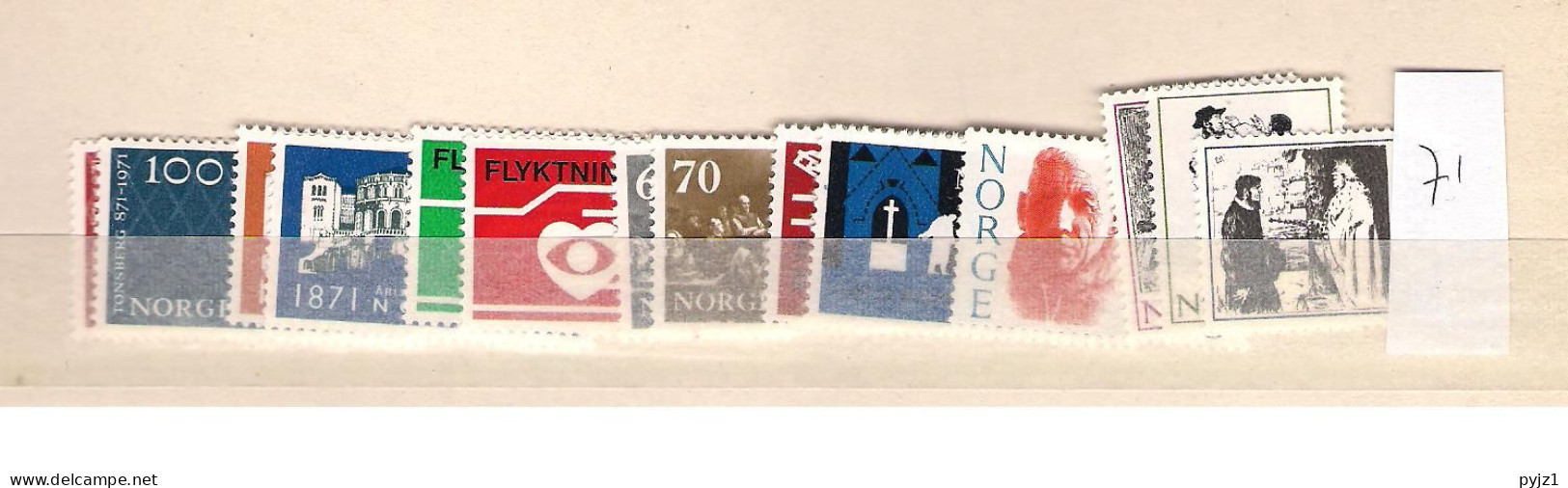 1971 MNH Norwegen, Year Complete According To Michel  Postfris** - Años Completos