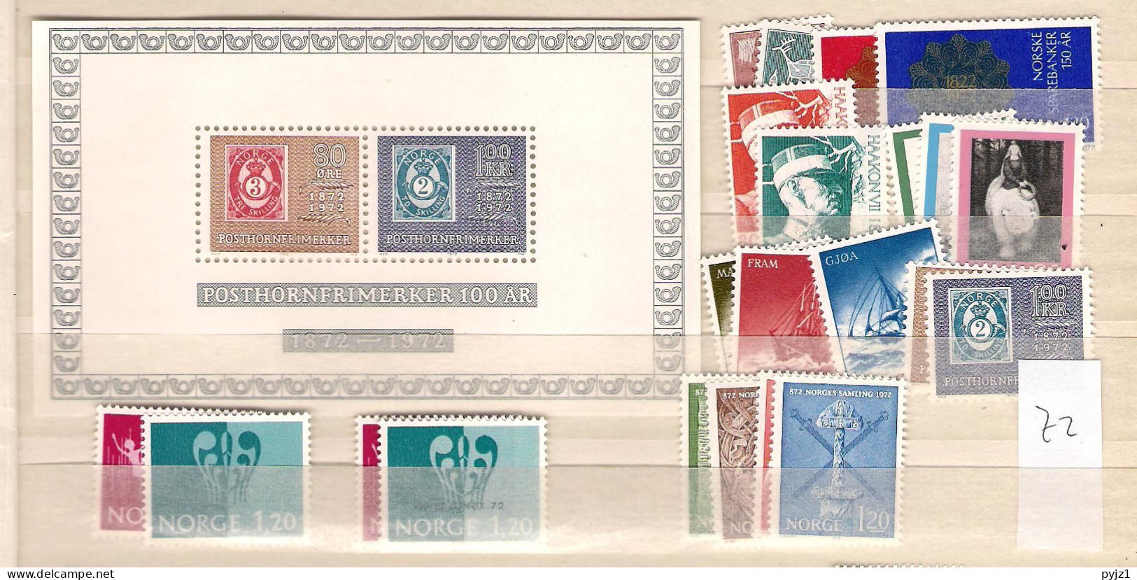 1972 MNH Norwegen, Year Complete According To Michel  Postfris** - Ganze Jahrgänge