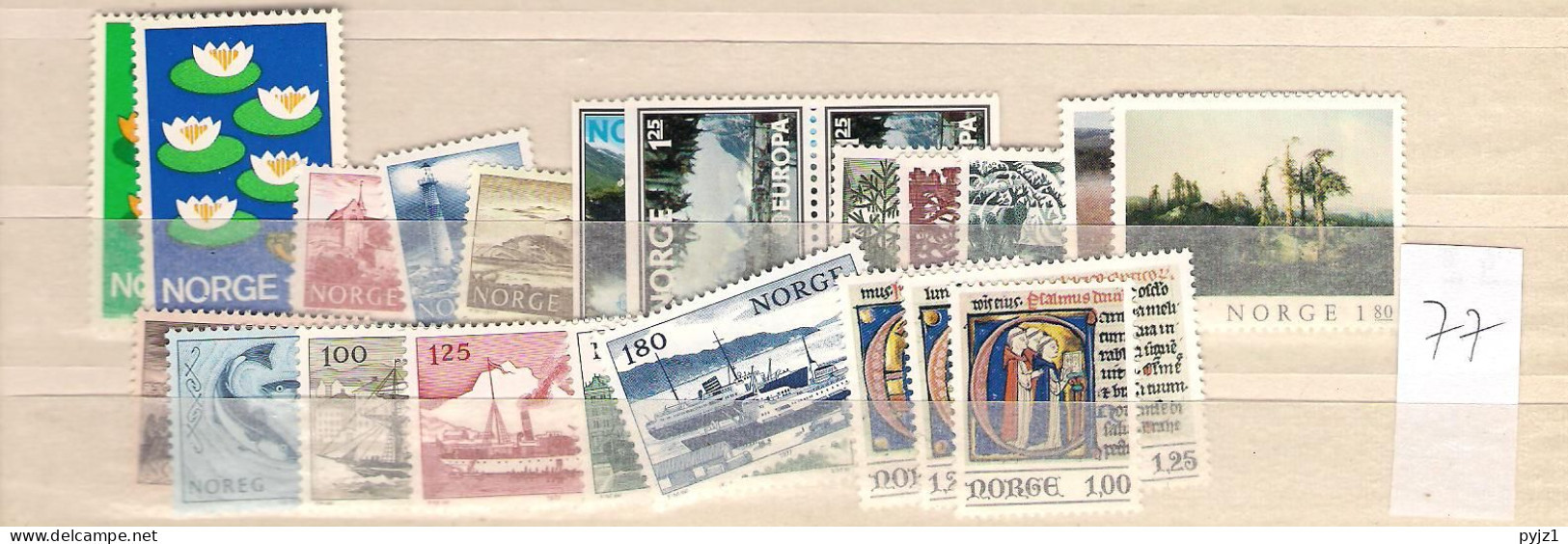 1977 MNH Norwegen, Year Complete According To Michel  Postfris** - Années Complètes