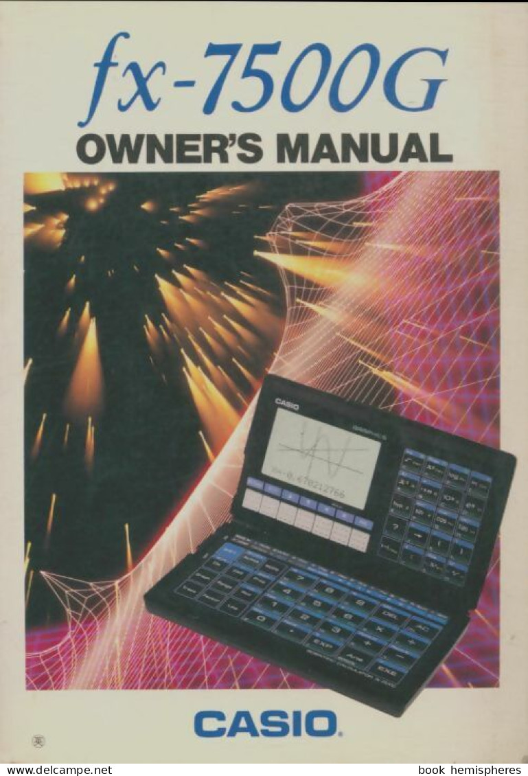 Fx-7500g : Owner's Manual (0) De Collectif - Wissenschaft