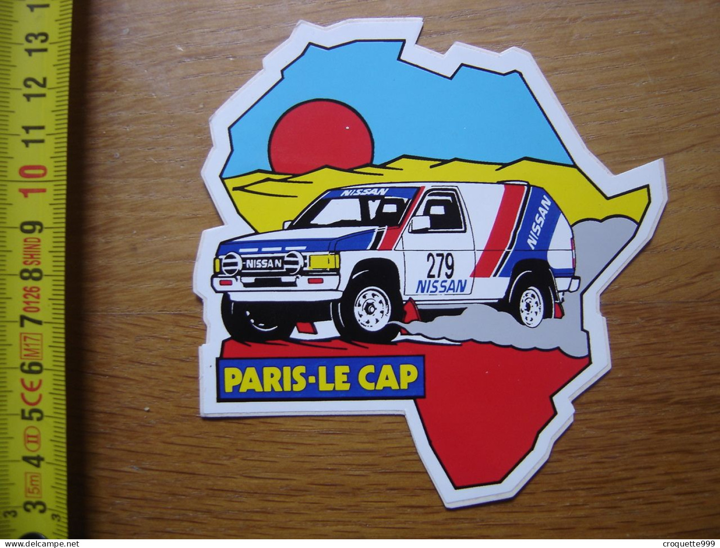 Autocollant Sticker AUTOMOBILE Paris Le Cap NISSAN - Pegatinas