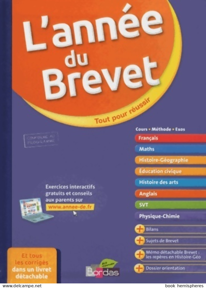 Année Du Brevet 3e (2013) De Collectif - 12-18 Jahre