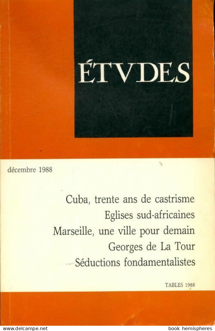 Etudes N°369-6 (1988) De Collectif - Sin Clasificación