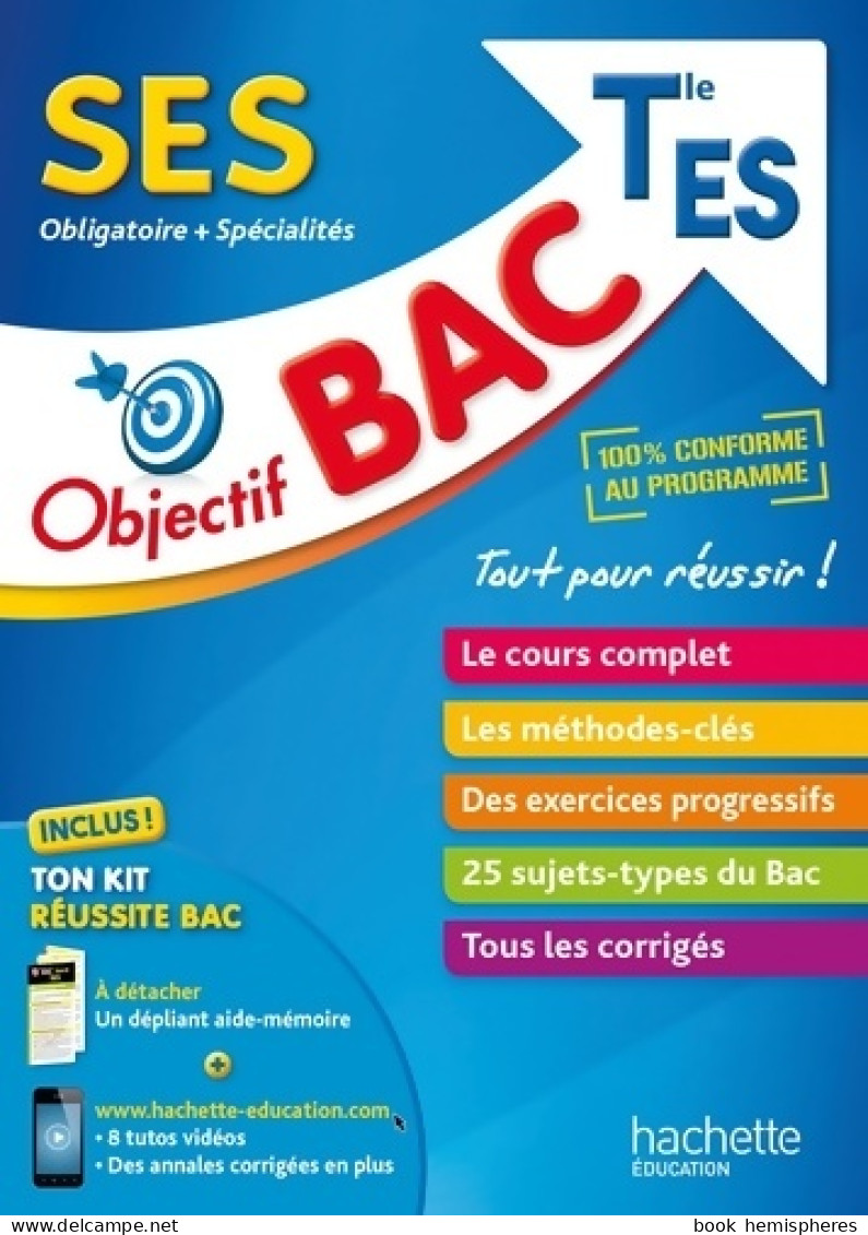 Objectif Bac - SES Term ES (2017) De Hélène Hétier - 12-18 Anni