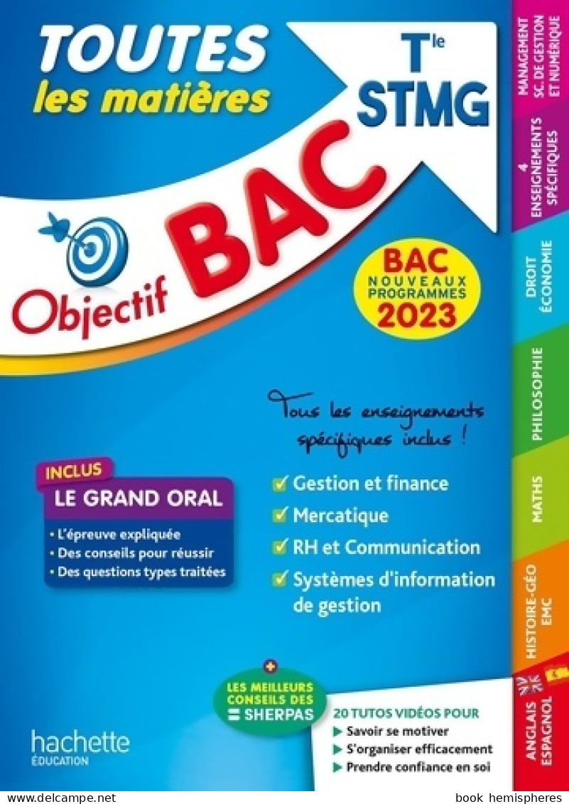 Objectif Bac 2023 - Term STMG Toutes Les Matières (2022) De Nicolas Bloch - 12-18 Anni