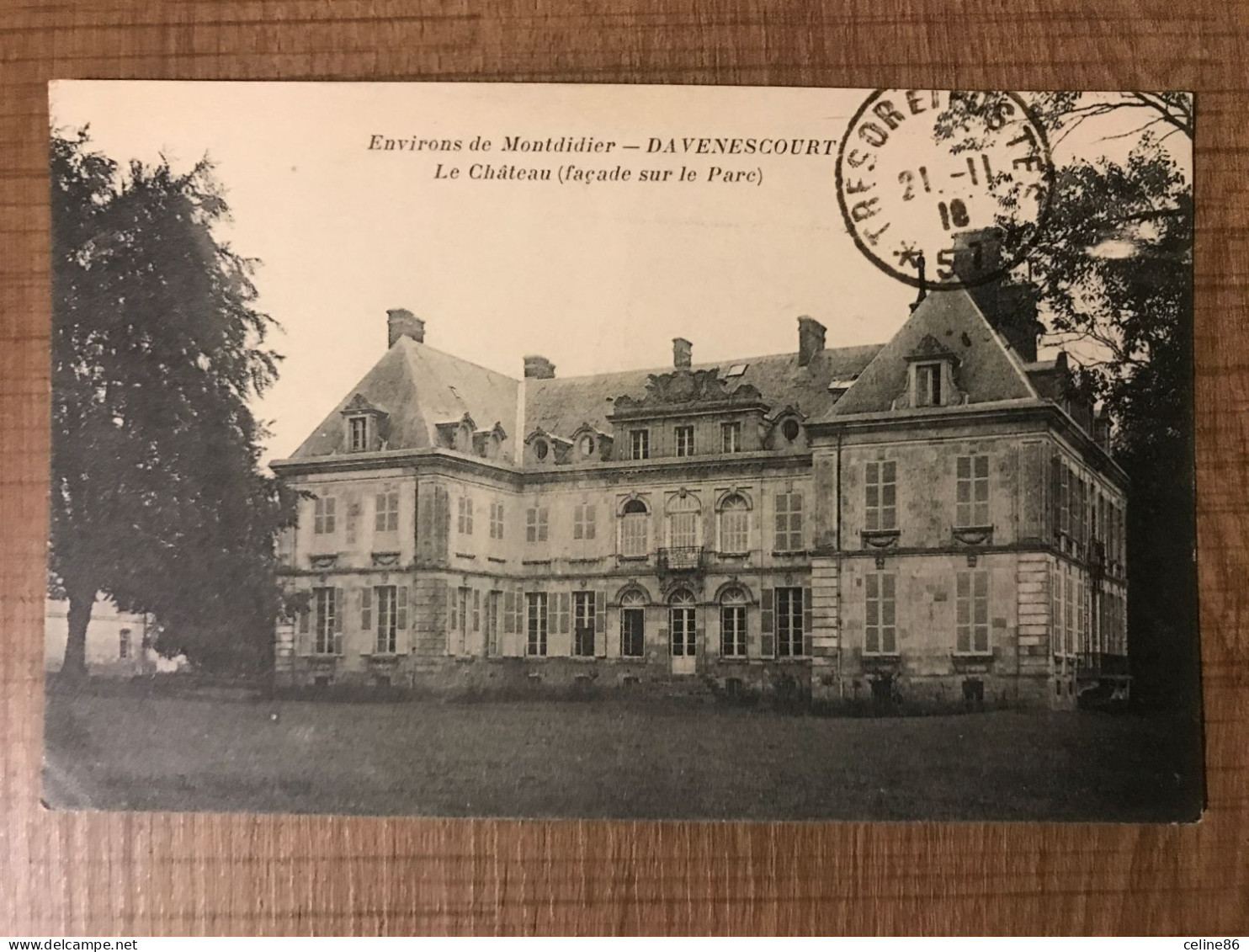  Environs De Montdidier DAVENESCOURT Le Chateau (façade Sur Le Parc)  - Montdidier