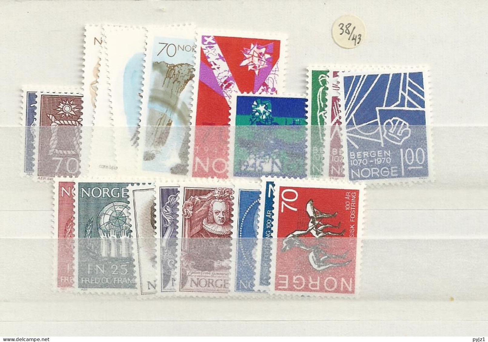 1970 MNH Norwegen, Year Complete According To Michel  Postfris** - Années Complètes