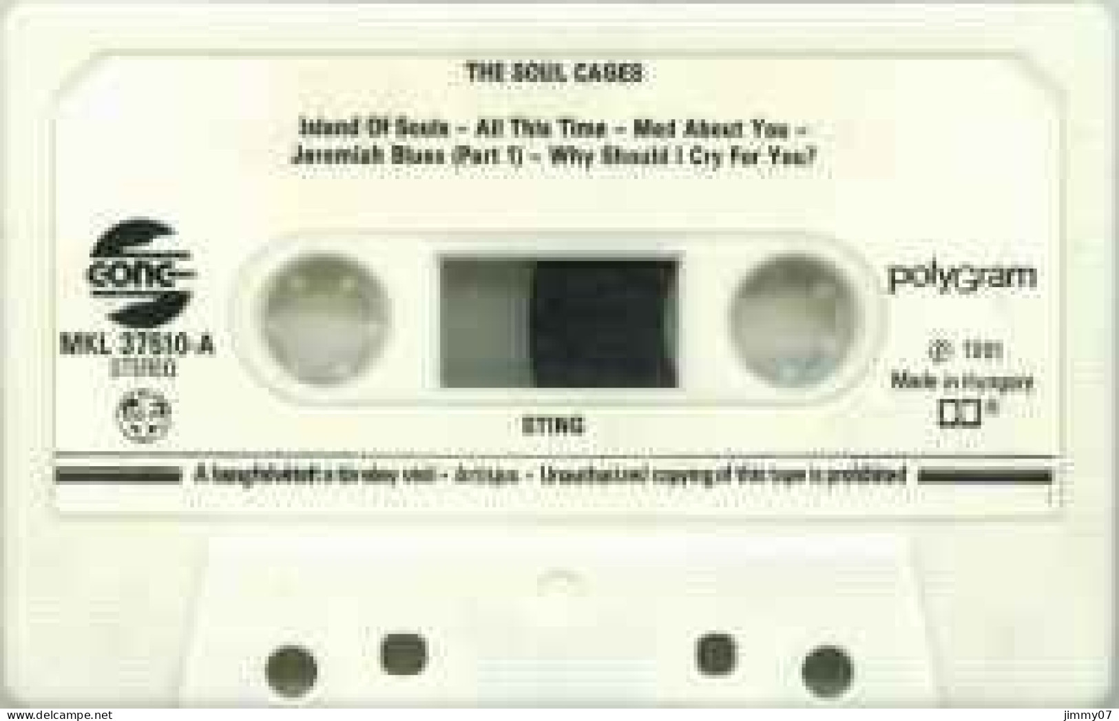 Sting - The Soul Cages (Cass, Album) - Cassettes Audio