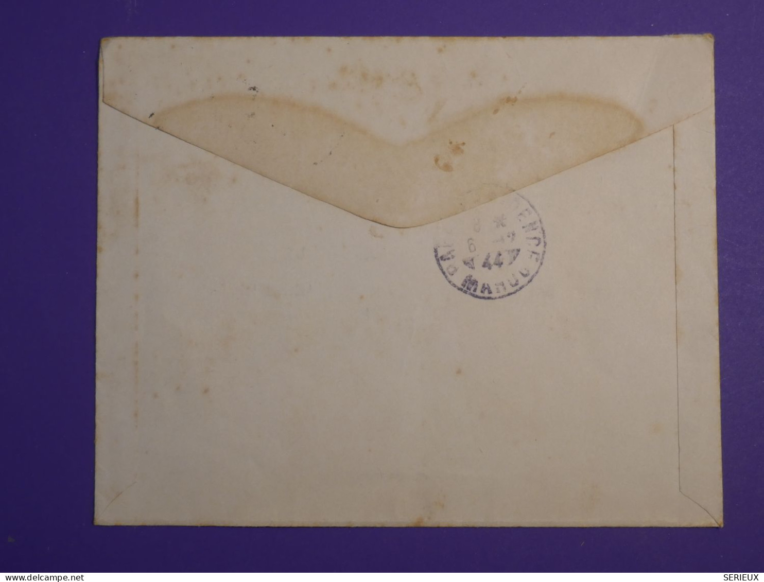 DN8 ALGERIE   LETTRE ETIQUETTE  RARE   1944  ALGER A RABAT MAROC   + AFF.  INTERESSANT+++ - Briefe U. Dokumente