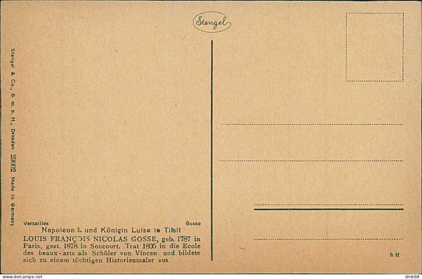 LOUIS FRANCOIS NICOLAS GOSSE - NAPOLEON 1 UND KONIGIN LUISE IN TILSIT - VERSAILLES -  1910s (5588) - Malerei & Gemälde