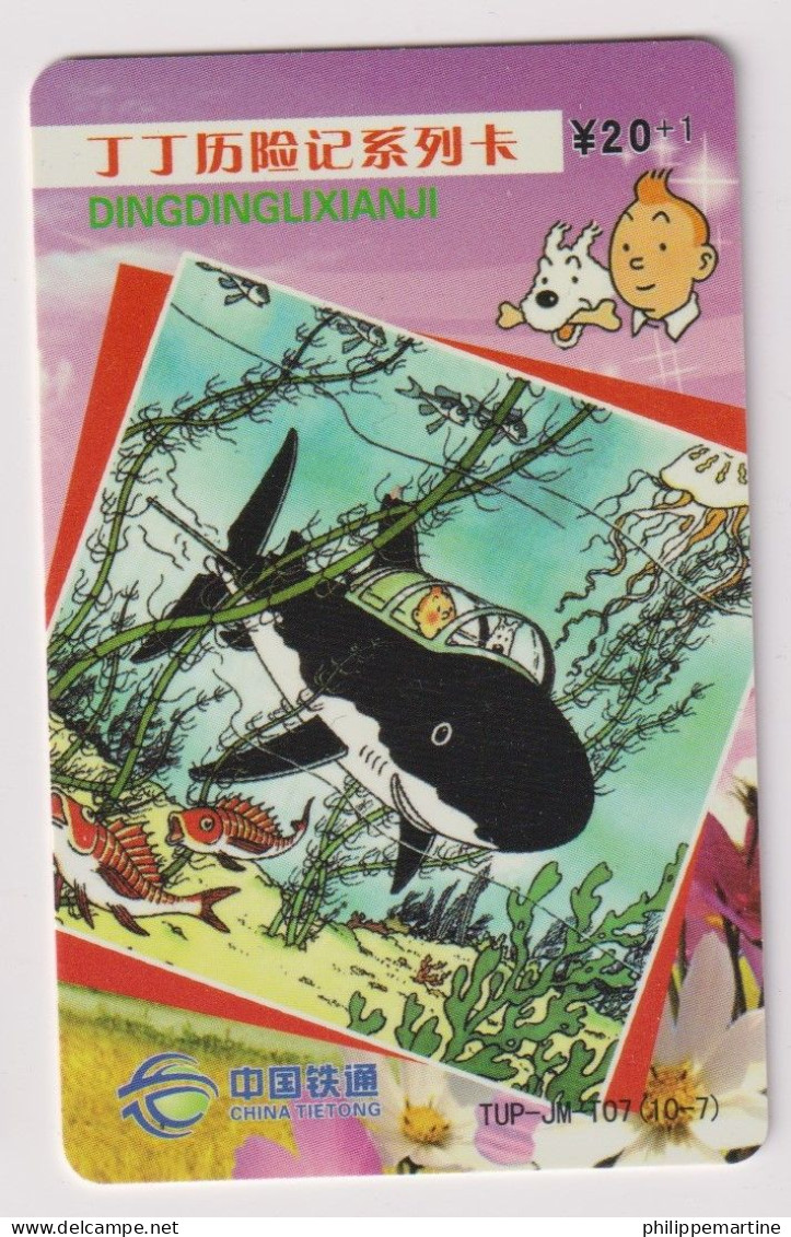 Télécarte China Tietong - Tintin - Comics