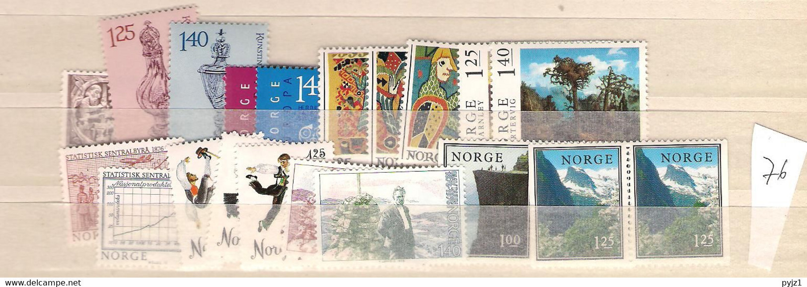 1976 MNH Norway Year Collection According To Michel System - Ganze Jahrgänge