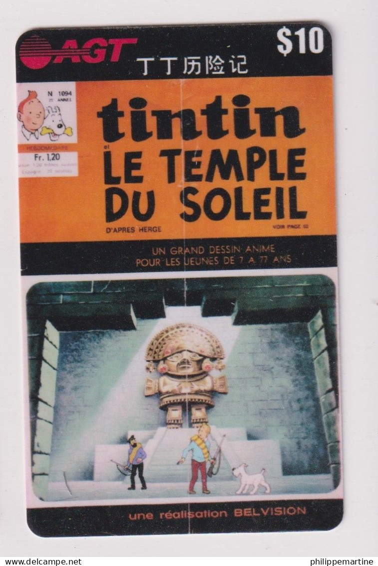 Télécarte AGT - Tintin - Comics