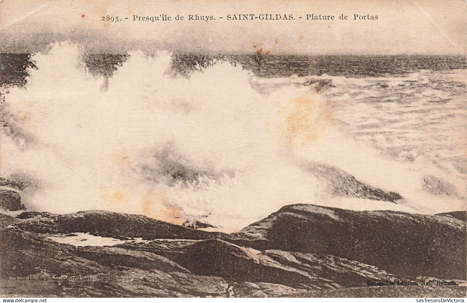 FRANCE - Presqu'lis De Rhuys - Saint Gildas - Plature De Portas - La Mer - Vue Sur Les Vagues - Carte Postale Ancienne - Saint-Brieuc