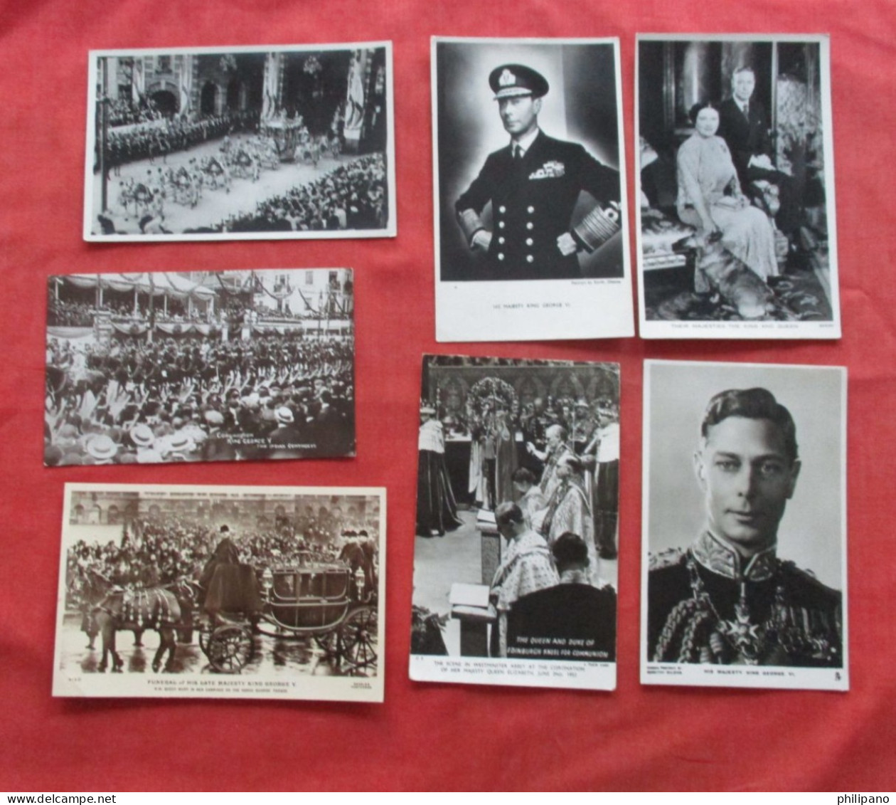 Lot Of 7 Cards.      King & Queen    Ref 6384 - Personaggi Storici