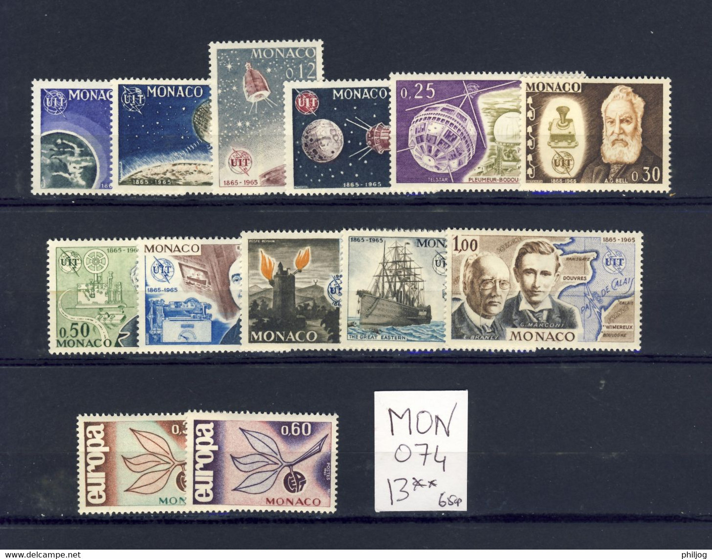 Monaco - Année 1965 Complète - Neuve SANS Charnière - 13 Timbres Du 664 à 676 - Complete MNH Year 1965 - Annate Complete