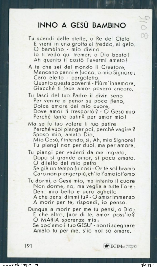 °°° Santino N. 9108 - L'adorazione Dei Pastori °°° - Religione & Esoterismo