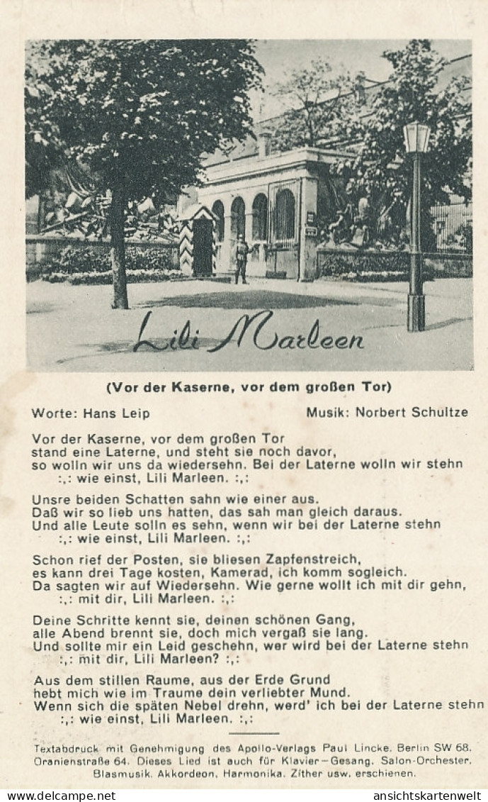 Lili Marleen: Vor Der Kaserne, V.d. Gr. Tor Ngl #110.590 - Music And Musicians