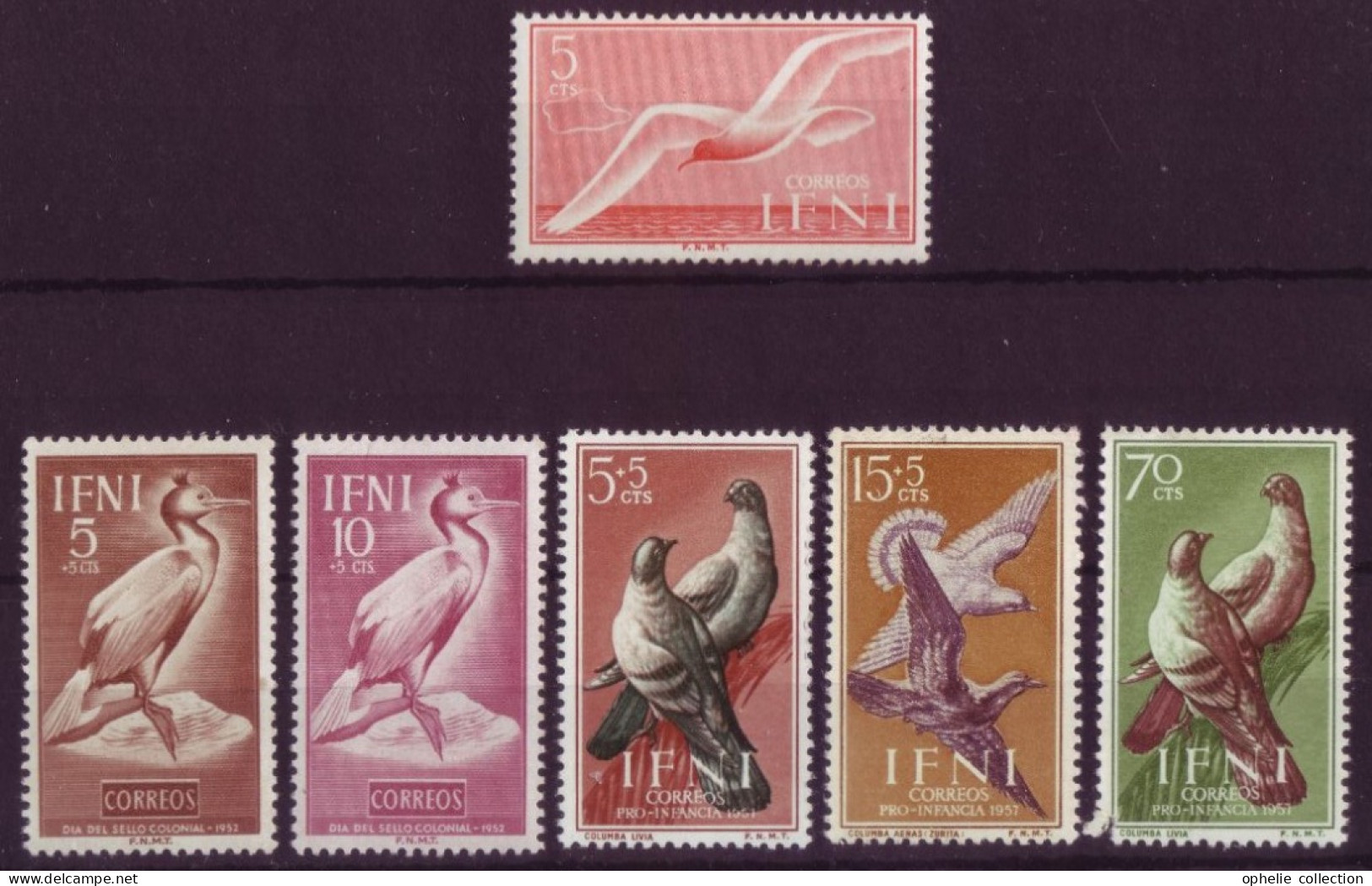 Espagne - Ifni - Oiseaux - 7 Timbres Différents - 7035 - Ifni