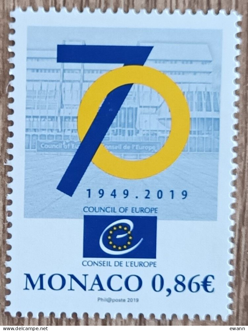 Monaco - YT N°3187 - Fondation Du Conseil De L'Europe - 2019 - Neuf - Unused Stamps