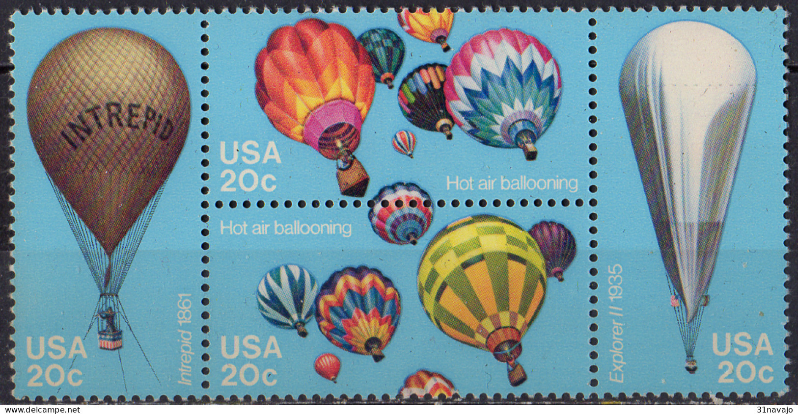 ETATS UNIS D'AMERIQUE - Ballons Bloc - Unused Stamps