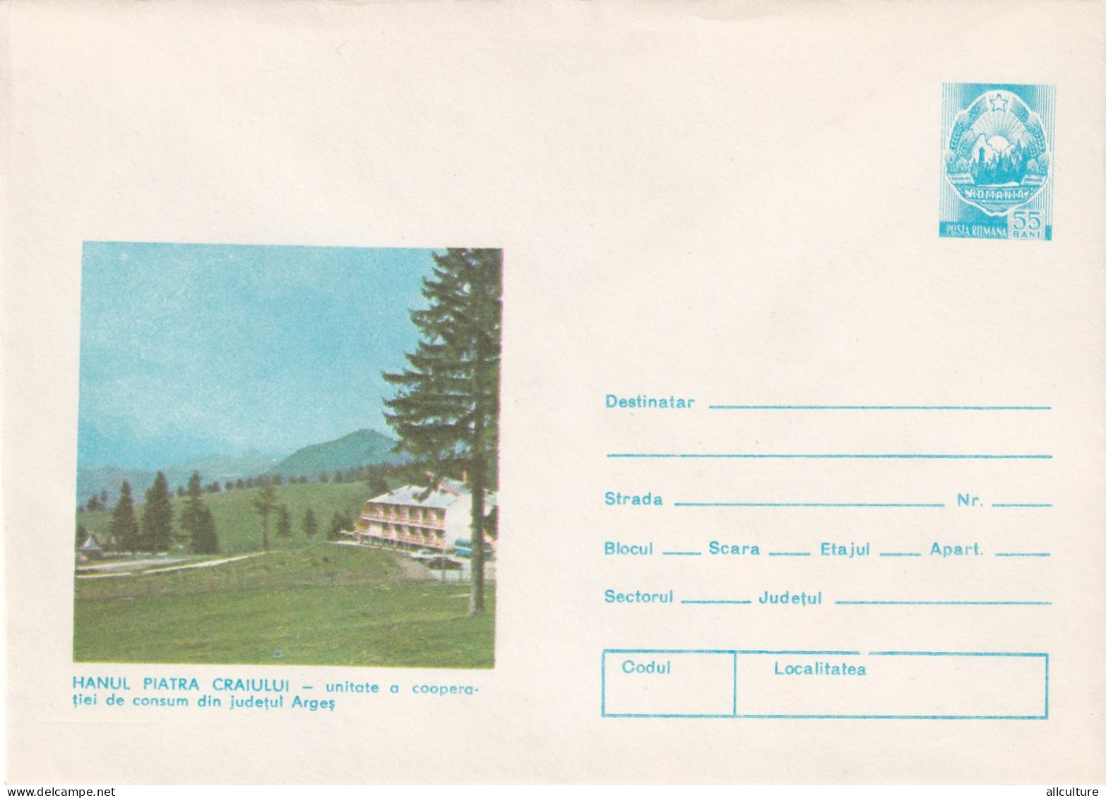 A24567  - HANUL PIATRA CRAIULUI Unitate A Cooperatie De Consum Jud ARGES  Cover Stationery Romania 1968 - Interi Postali