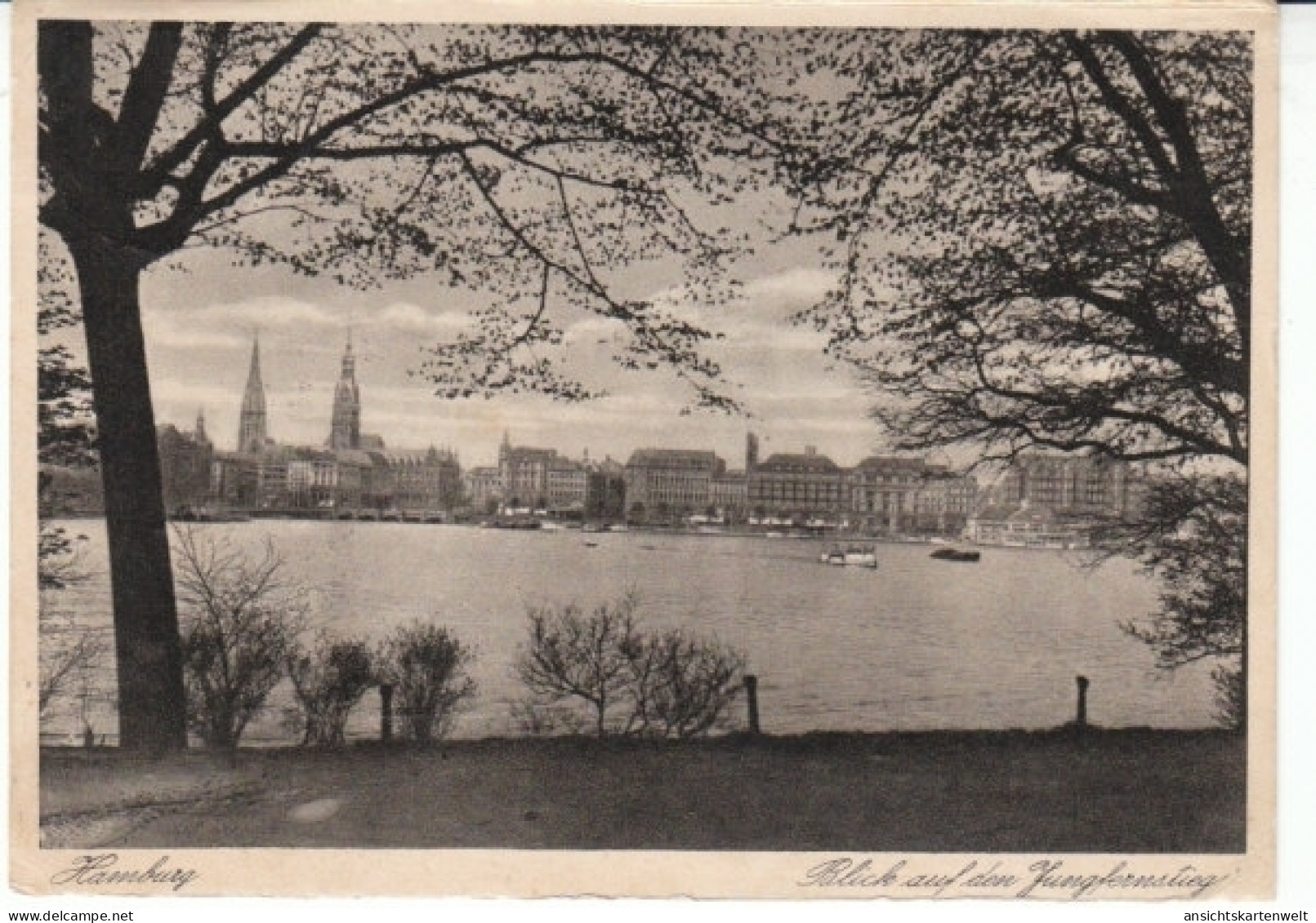 Hamburg Blick Auf Den Jungfernsteg Gl1934 #24.489 - Altri & Non Classificati