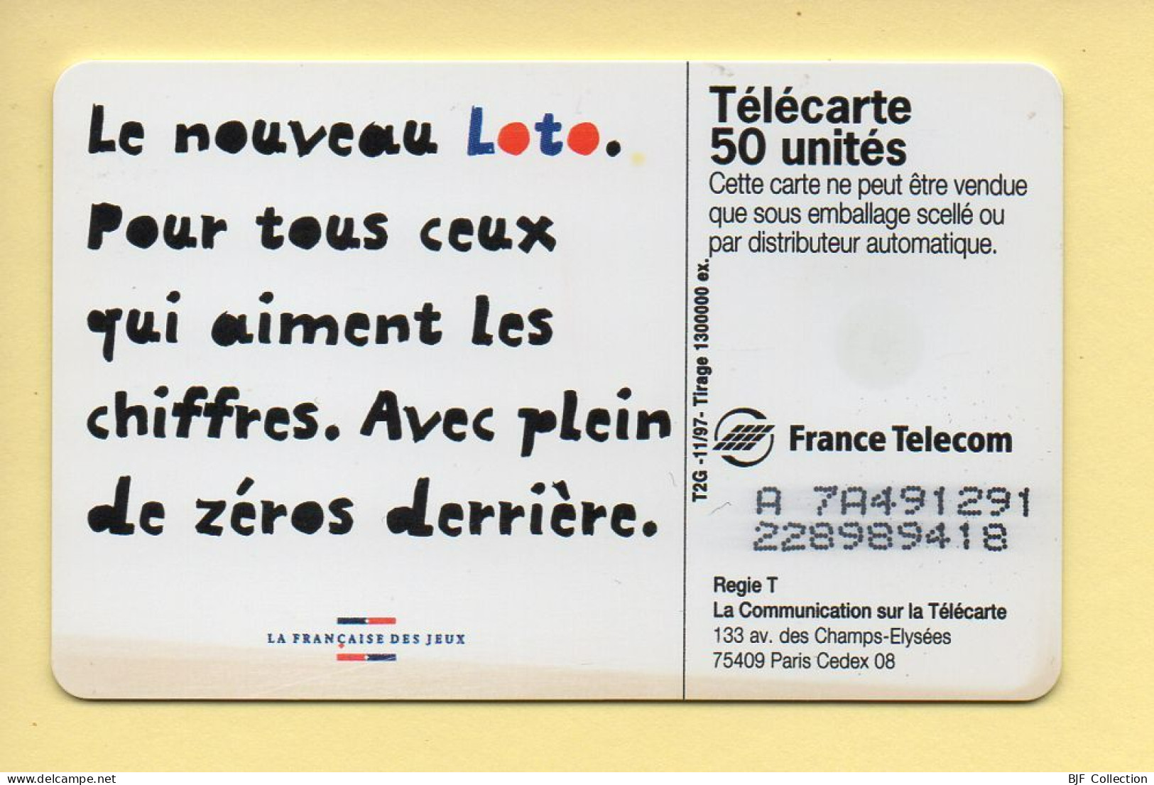 Télécarte 1997 : LE NOUVEAU LOTO / 50 Unités (voir Puce Et Numéro Au Dos) - 1997