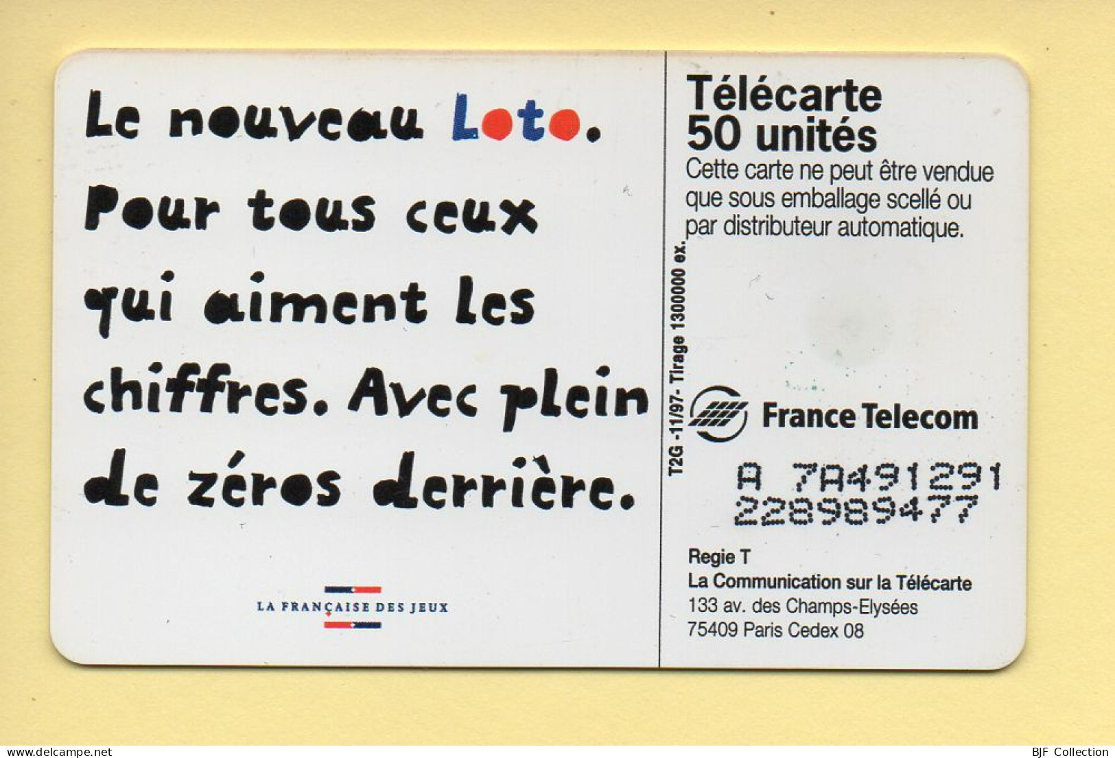 Télécarte 1997 : LE NOUVEAU LOTO / 50 Unités (voir Puce Et Numéro Au Dos) - 1997