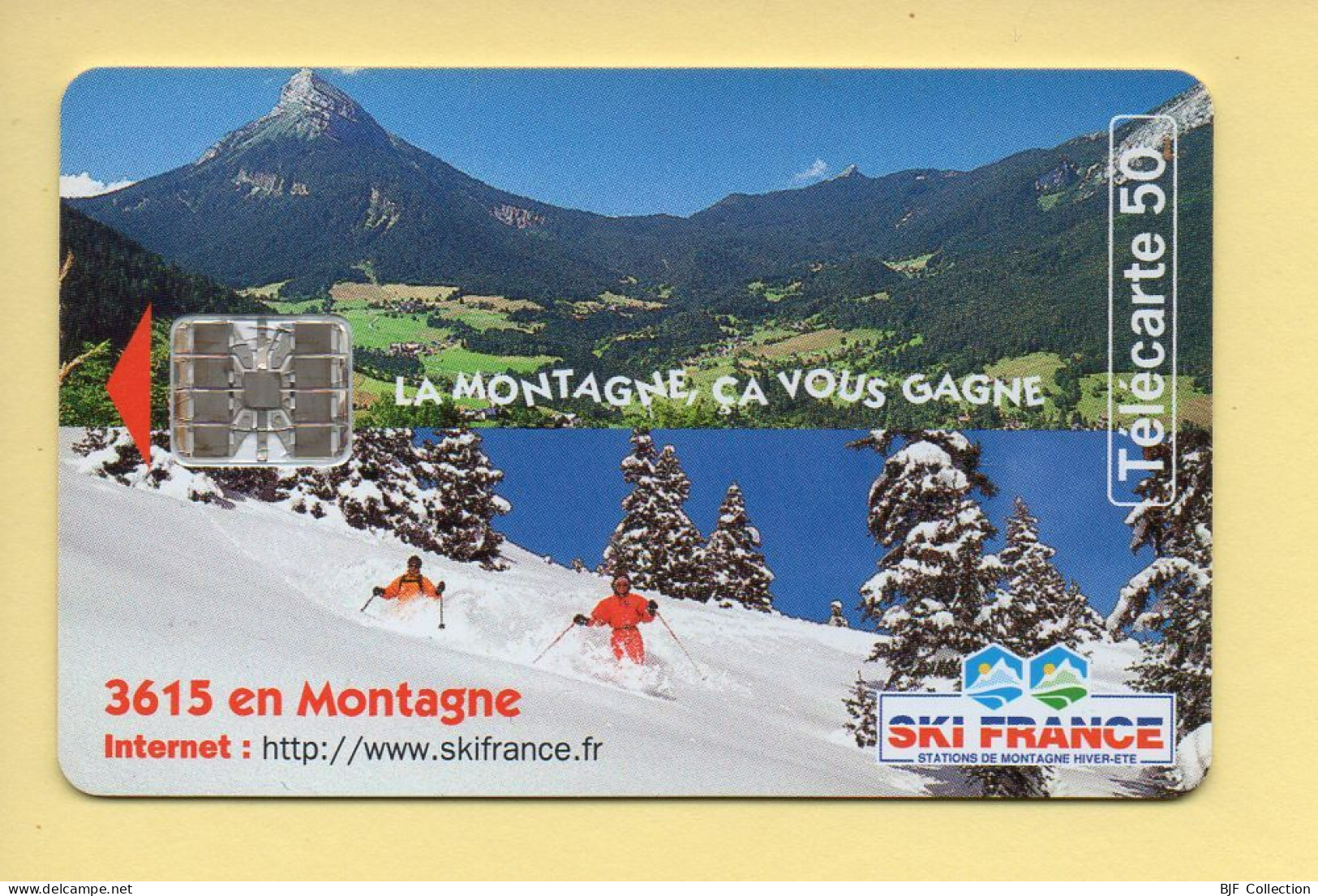 Télécarte 1997 : 3615 EN MONTAGNE / SKI FRANCE / 50 Unités (voir Puce Et Numéro Au Dos) - 1997