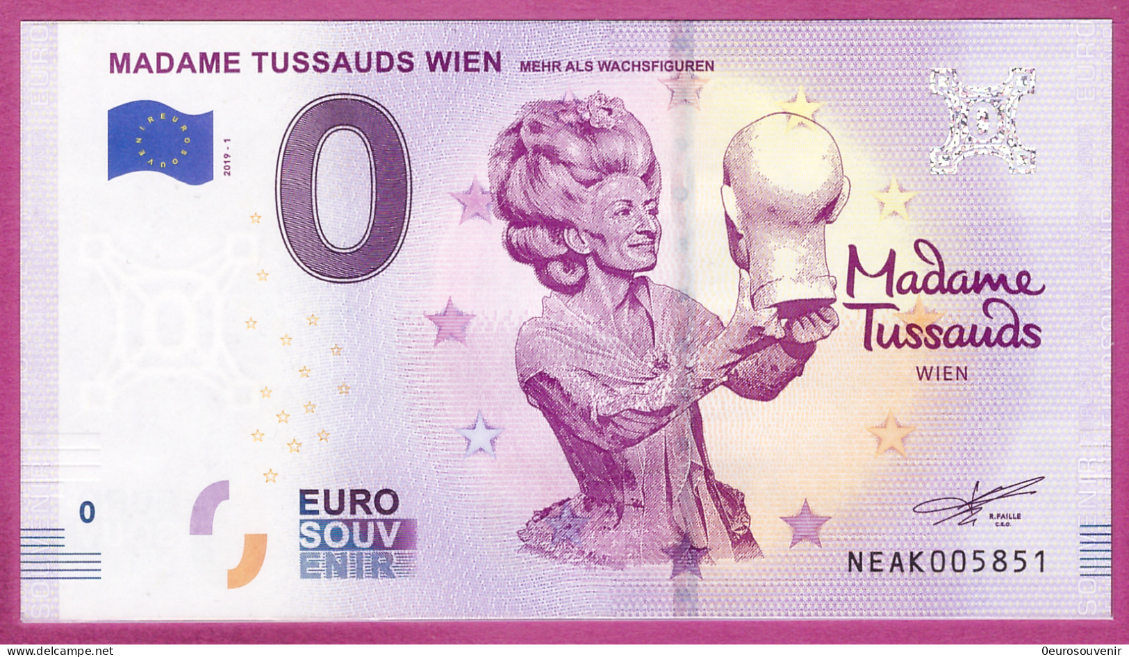 0-Euro NEAK 2019-1 MADAME TUSSAUDS WIEN - MEHR ALS WACHSFIGUREN - Privatentwürfe