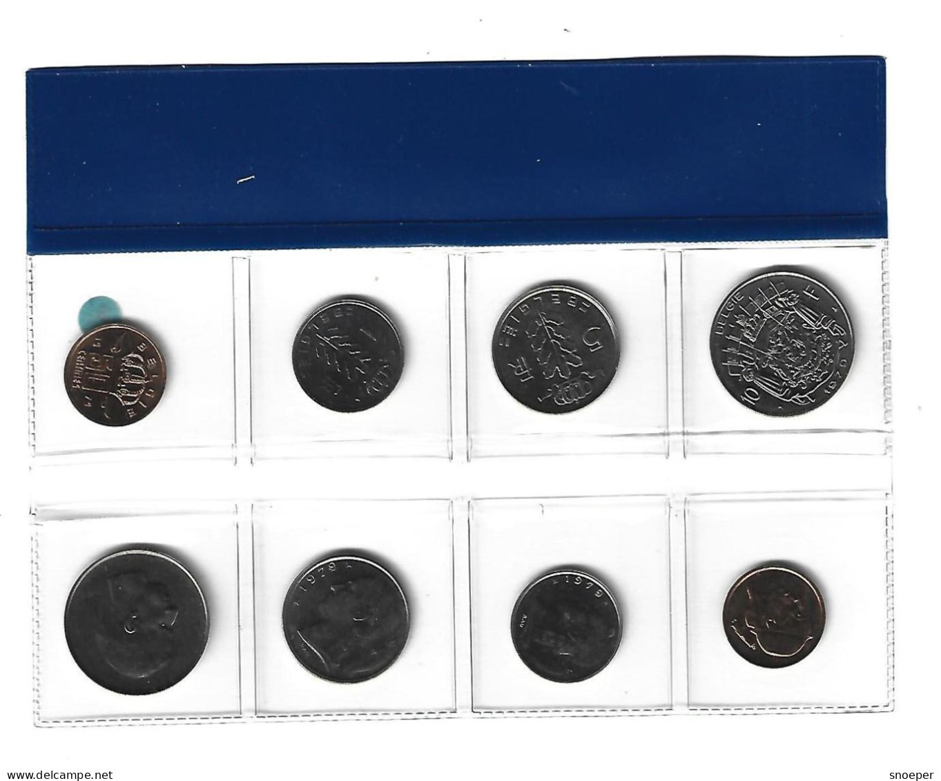 Belguim Set 1979,from 0,5 Franc Until 10 Francs Dutch End French, - FDEC, BU, BE & Münzkassetten