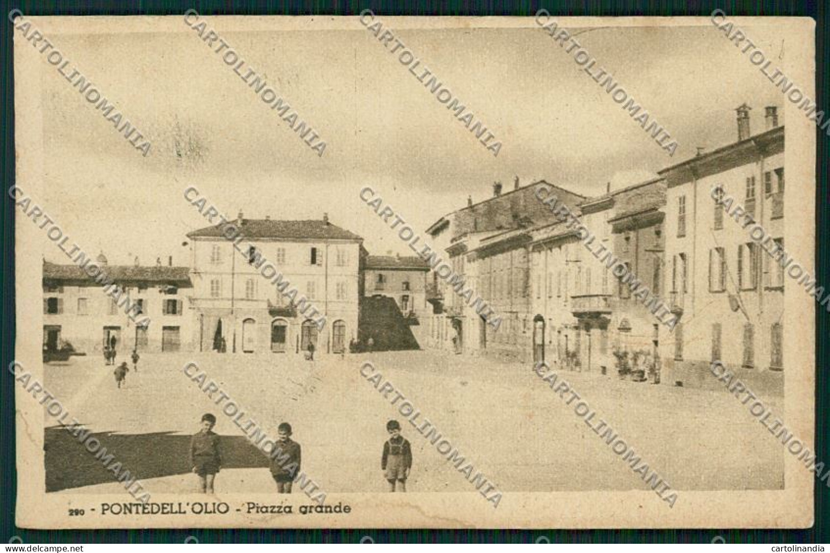 Piacenza Ponte Dell'Olio TRACCE UMIDO Cartolina QQ9829 - Piacenza