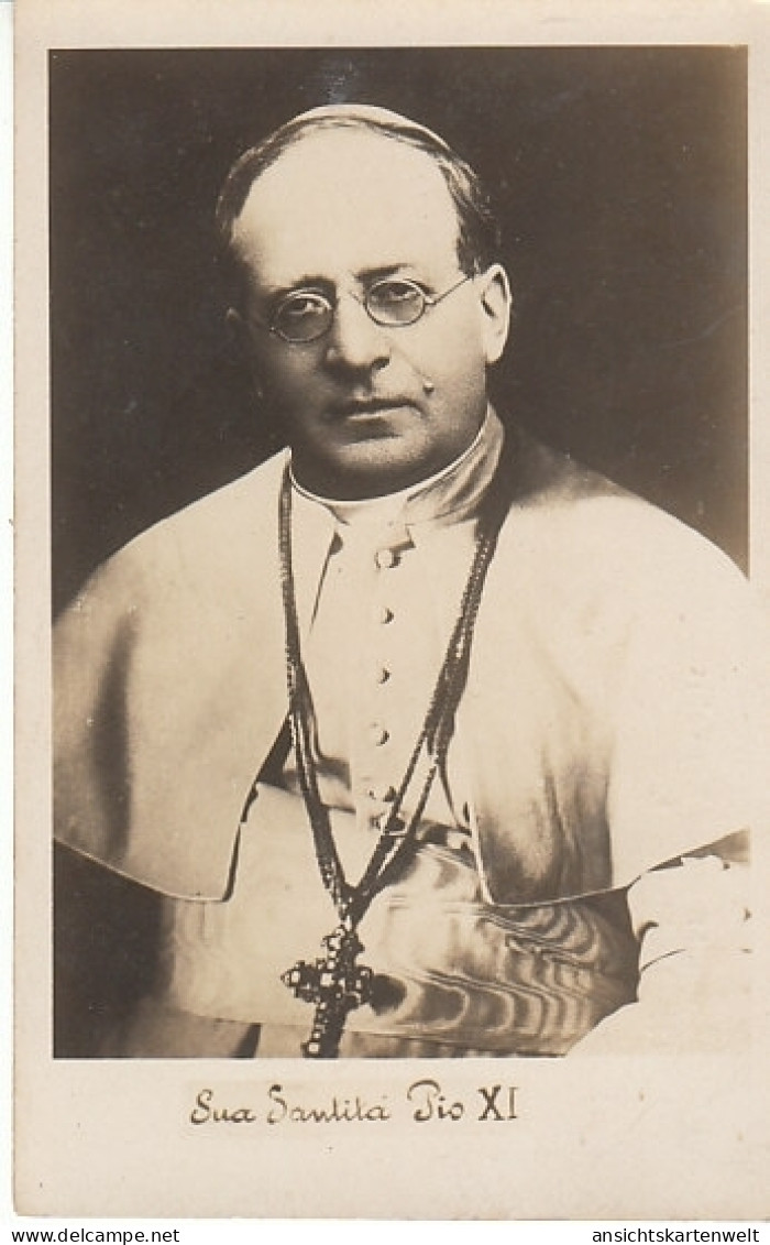 Sua Santita Pio XI. Fotokarte Datiert 1931 Ngl #C2219 - Andere & Zonder Classificatie