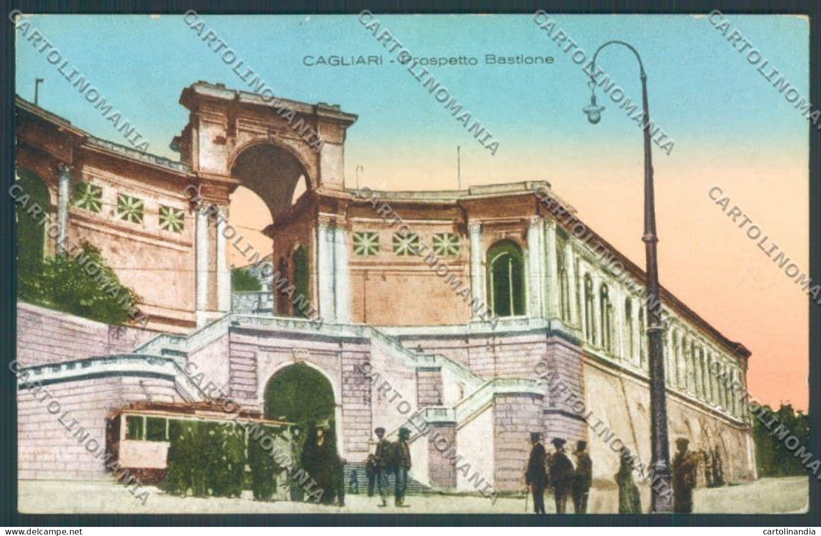 Cagliari Città Tram Cartolina ZG0138 - Cagliari