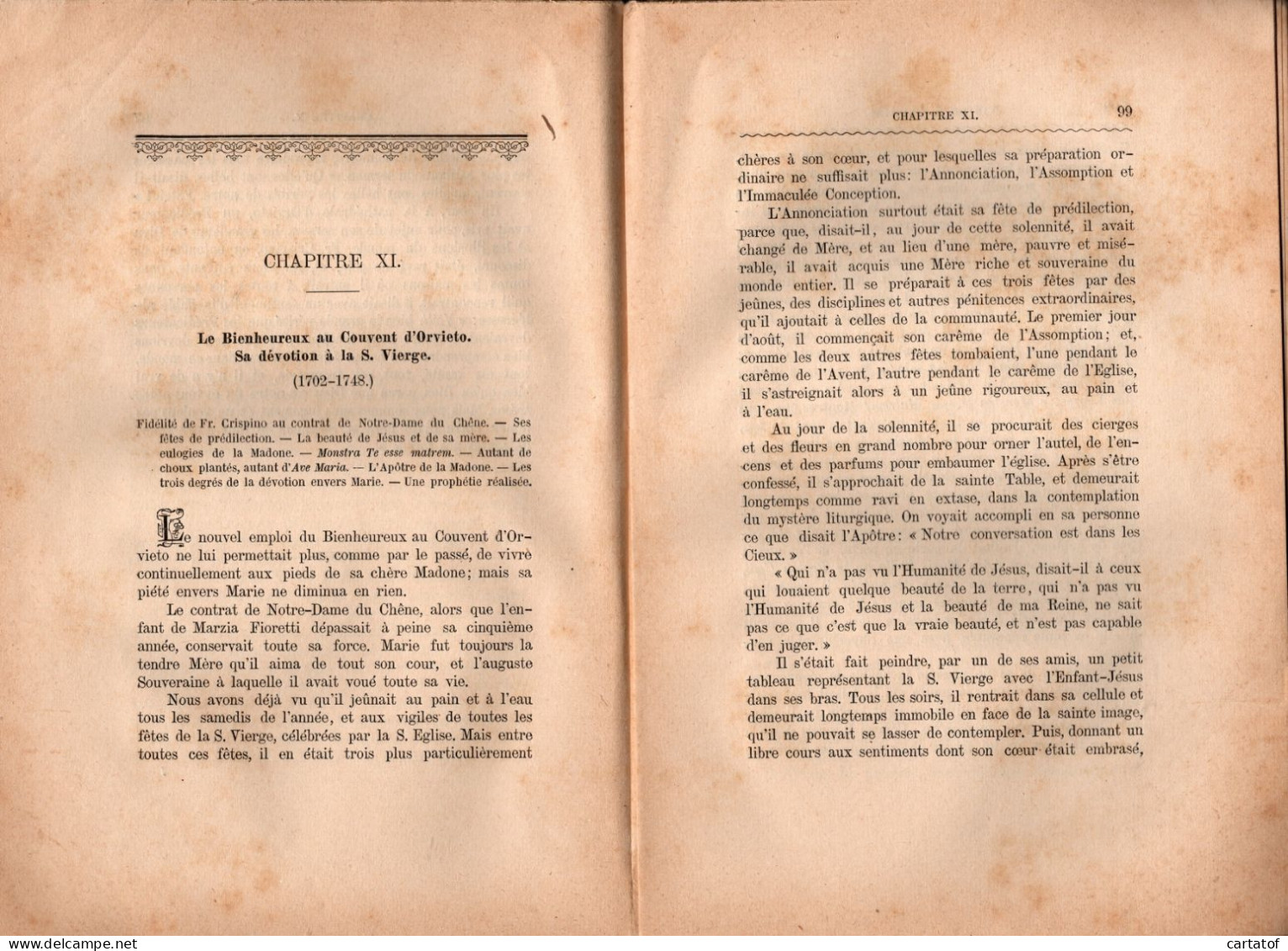 Vieux Livre.  VIE Du B. CRISPINO DE VITERBE . CRISPIN . LE SAINT JOYEUX . FF. MINEURS CAPUCINS  Par ILDEFONSE DE BARD. - 1801-1900