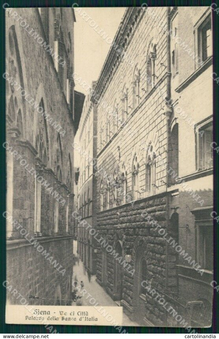 Siena Città Palazzo Banca D'Italia Cartolina WX1306 - Siena