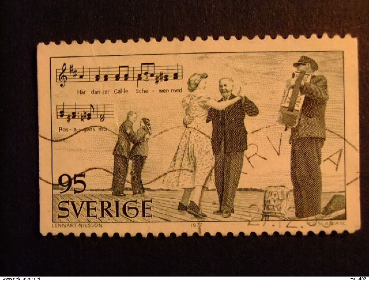 90 SUECIA SUEDE 1977 / HOMENAJE Al Poeta EVERT TAUBE / YVERT 967 FU - Used Stamps